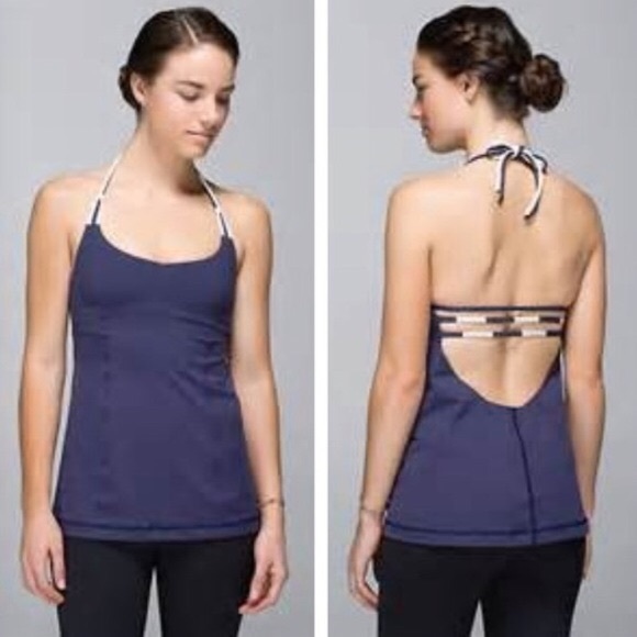 EUC - Lululemon Alight Halter - Size 6, cadet blue - Picture 2 of 8